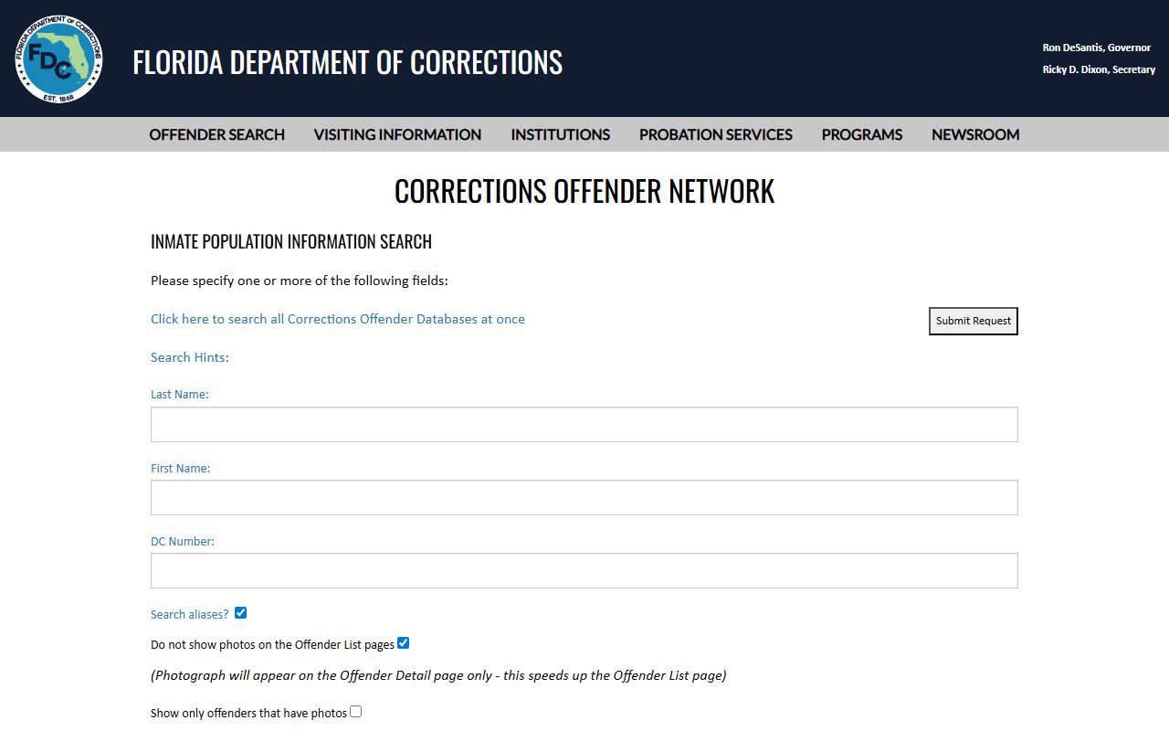 Florida state prison search for Sarasota County inmate records beyond the county jail