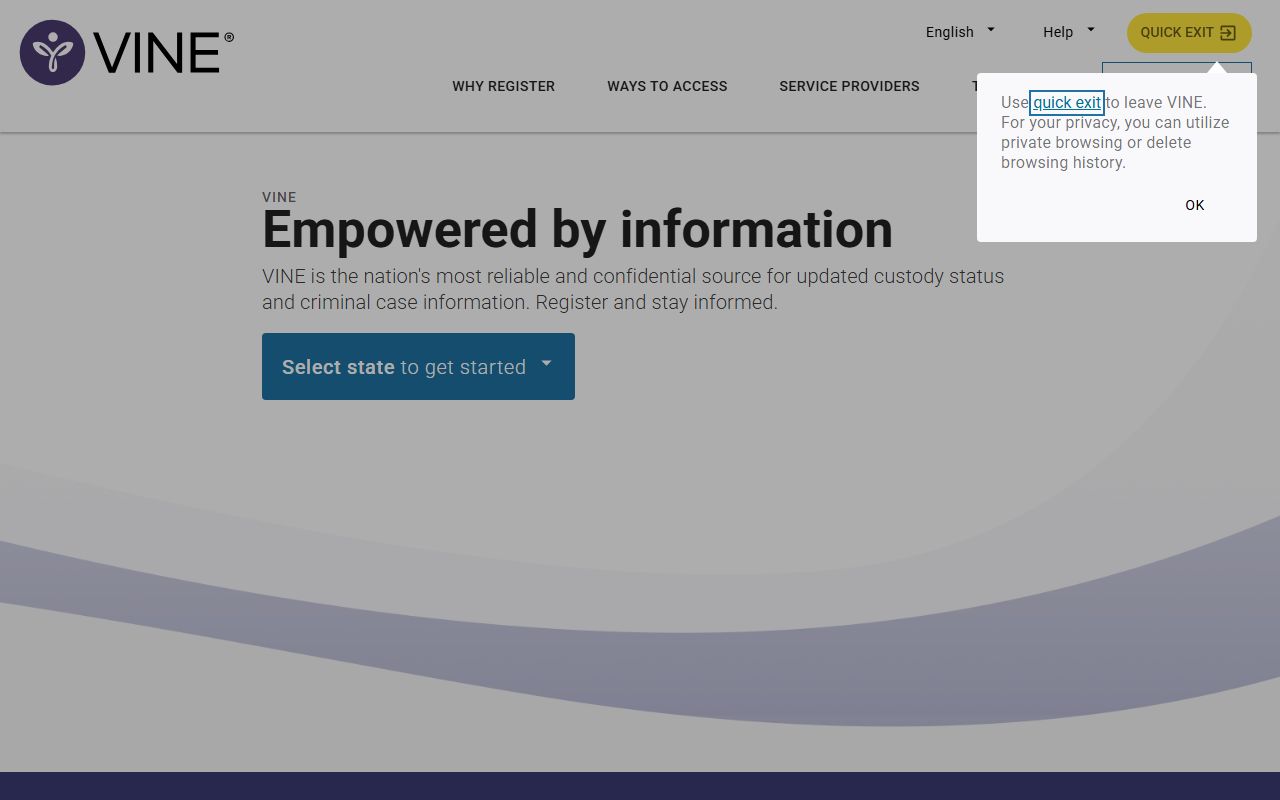 VINELink custody notifications for Sarasota County released inmates